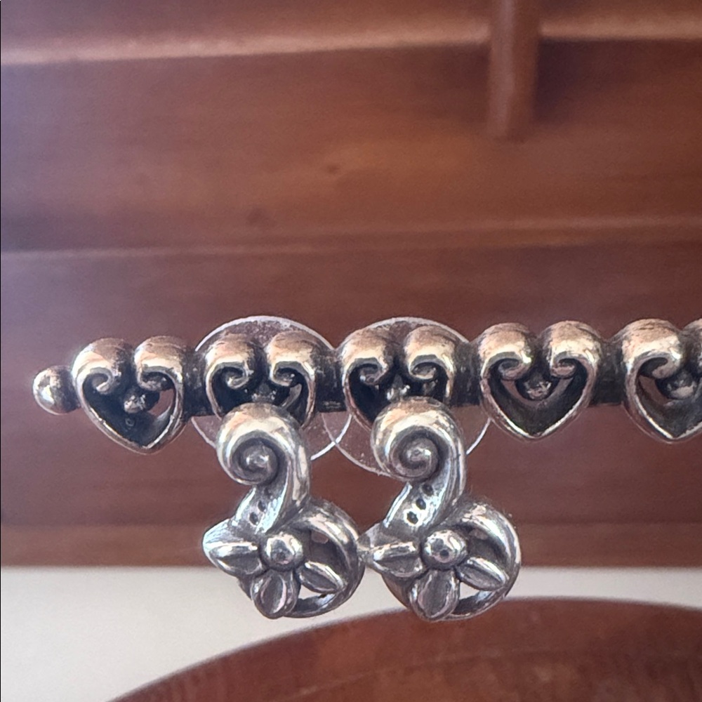 Brighton Silver Floral Pist Earrings